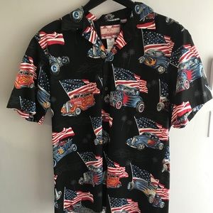 Men’s Button Down USA flag Shirt